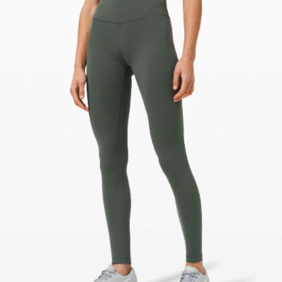 LULULEMON SMOKED SPUCE HIGH RISE YOGA PANT Size 4 - Picture 3 of 5